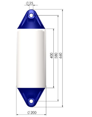 F02 Polyform Fender - White